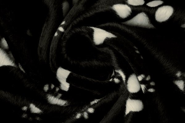 Velboa Dog Paws with Bone Black Velboa Dog Paws with Bone Black