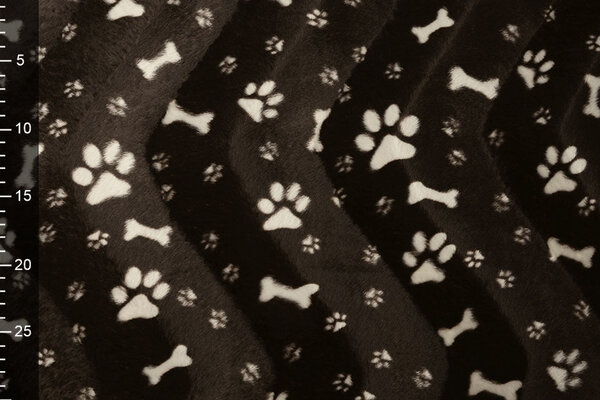 Velboa Dog Paws with Bone Brown