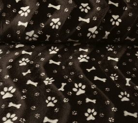 Velboa Dog Paws with Bone Brown Velboa Dog Paws with Bone Brown