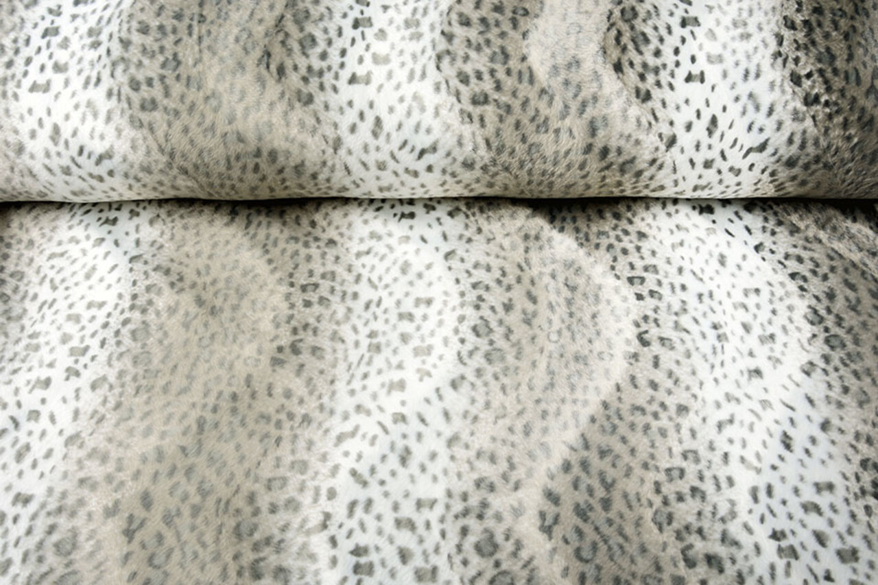 Velboa Snow Panterprint Grey Velboa Snow Panterprint Grey