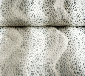 Velboa Nieve Estampado de Leopardo Gris Velboa Nieve Estampado de Leopardo Gris