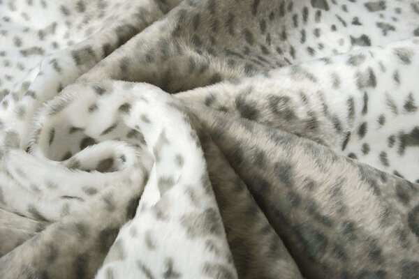 Velboa Sneeuw Panterprint Grijs Velboa Sneeuw Panterprint Grijs