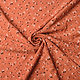 Oeko-Tex®  Cotton Jersey Embroidery Flowers Orange Brique