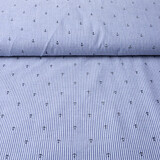 Seersucker Strepen Anker Zwart Seersucker Strepen Anker Zwart