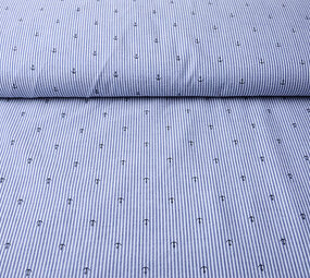 Seersucker Stripes Anchor Black