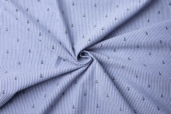 Seersucker Stripes Anchor Black