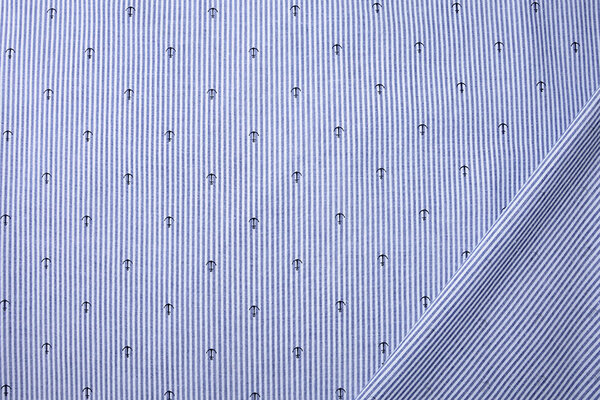 Seersucker Stripes Anchor Black