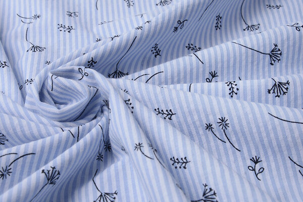 Seersucker Strepen Blaasbloem Baby Blauw Seersucker Strepen Blaasbloem Baby Blauw