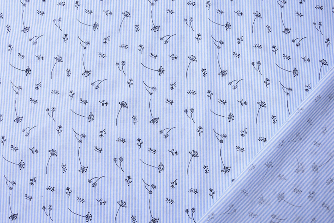 Seersucker Stripes Bladder Flower Baby Blue Seersucker Stripes Bladder Flower Baby Blue