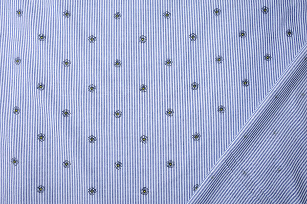 Seersucker Streifen Gänseblümchen Seersucker Streifen Gänseblümchen