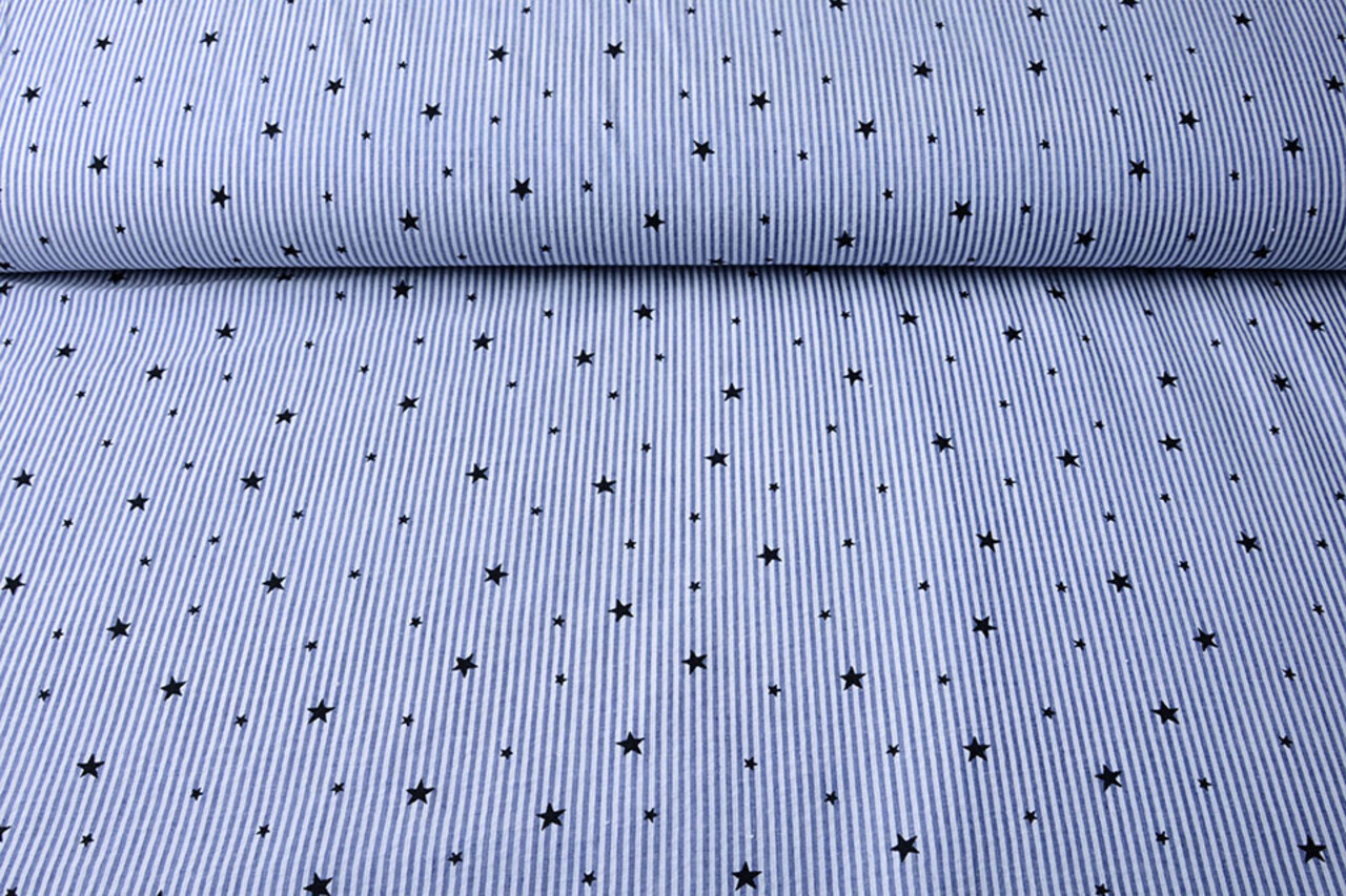 Seersucker Rayas con Estrellas Seersucker Rayas con Estrellas