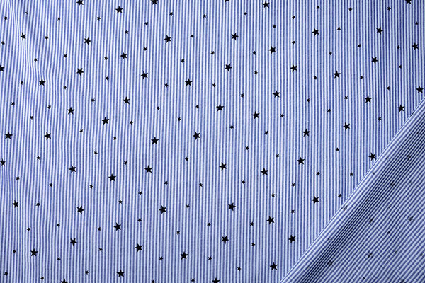 Seersucker Rayas con Estrellas Seersucker Rayas con Estrellas