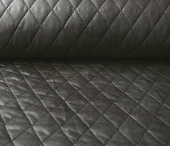 Quilted Alcantara Suede  Anthracite Grey