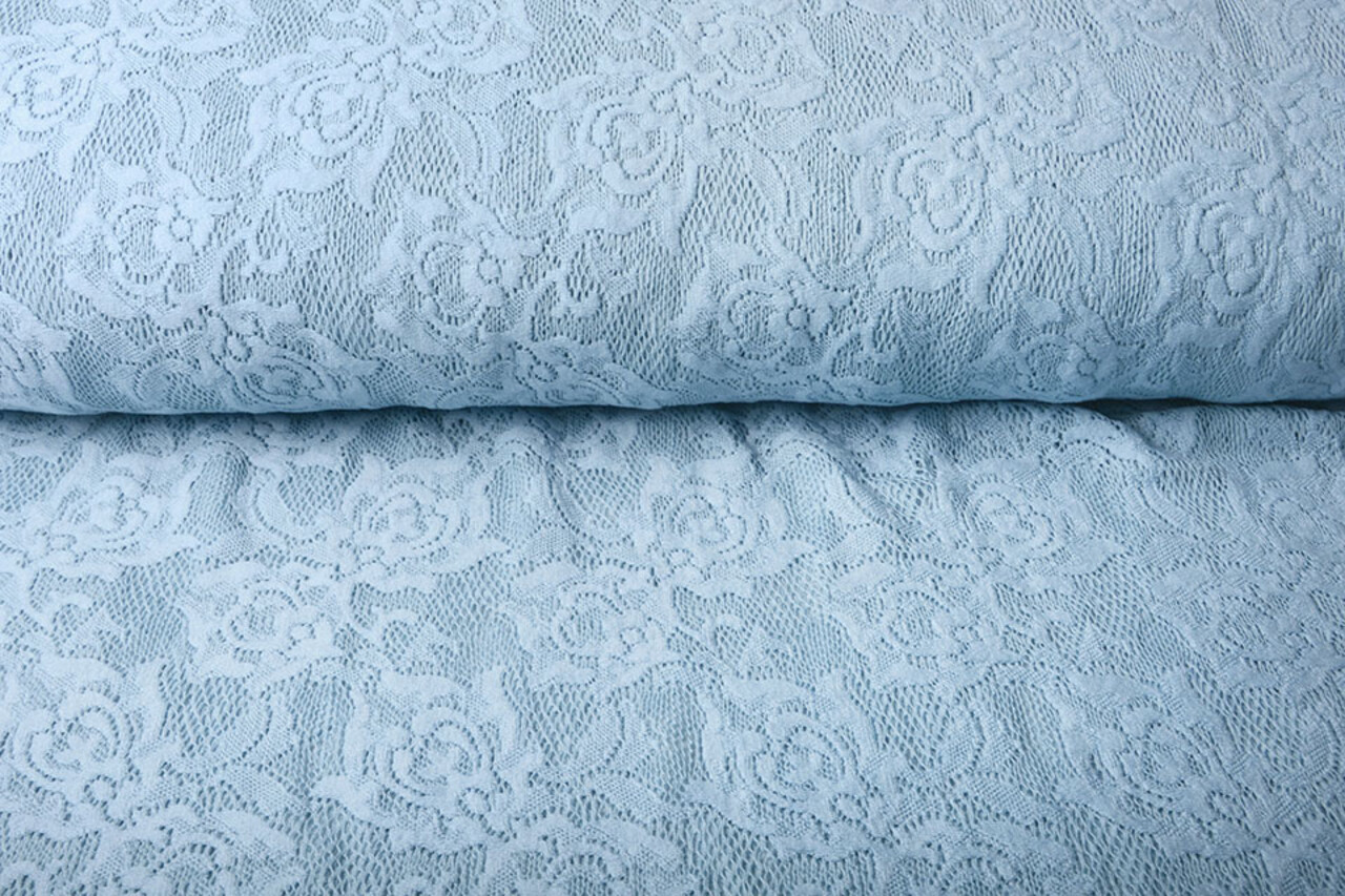 Baumwolle Spitze Sofie Babyblau
