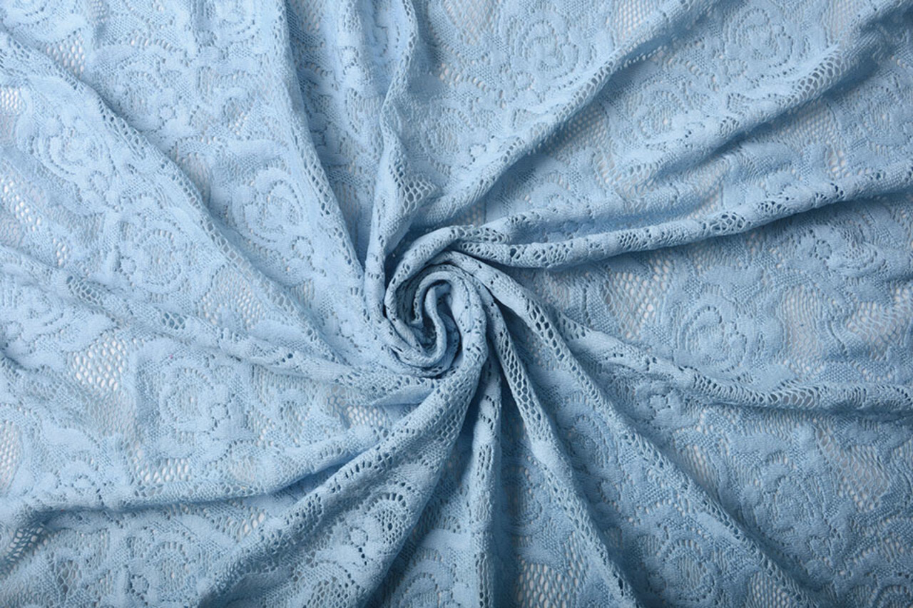 Katoen Kant Sofie Baby Blauw Katoen Kant Sofie Baby Blauw