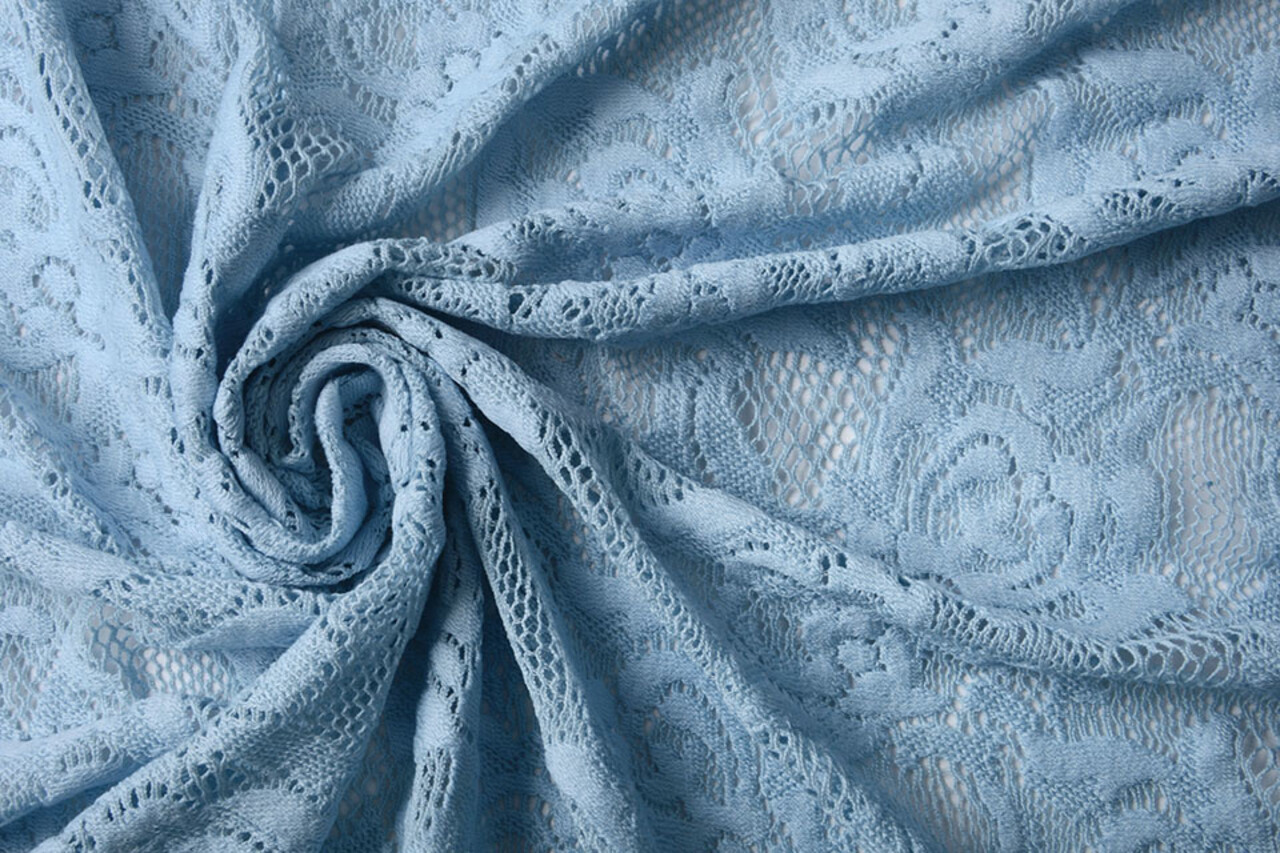 Katoen Kant Sofie Baby Blauw Katoen Kant Sofie Baby Blauw