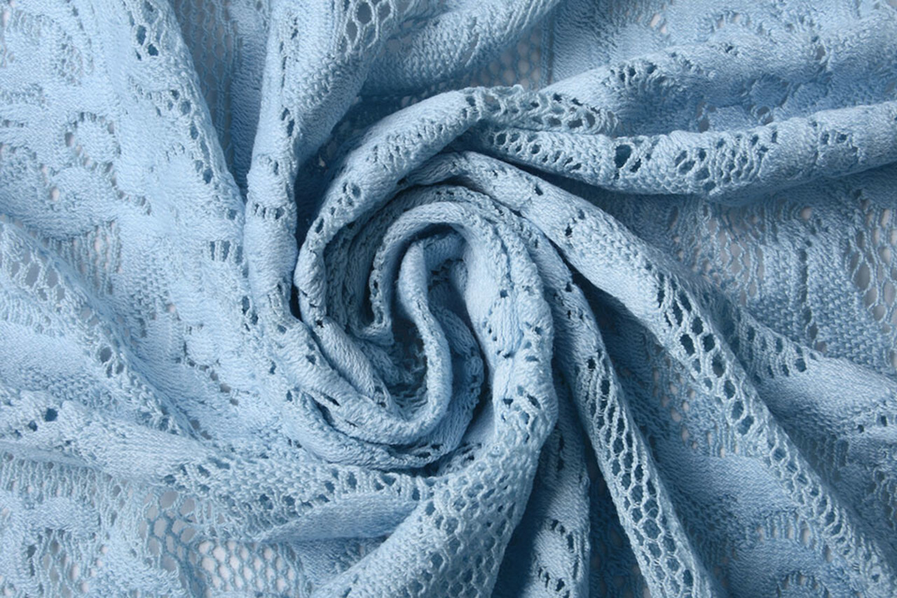Katoen Kant Sofie Baby Blauw Katoen Kant Sofie Baby Blauw