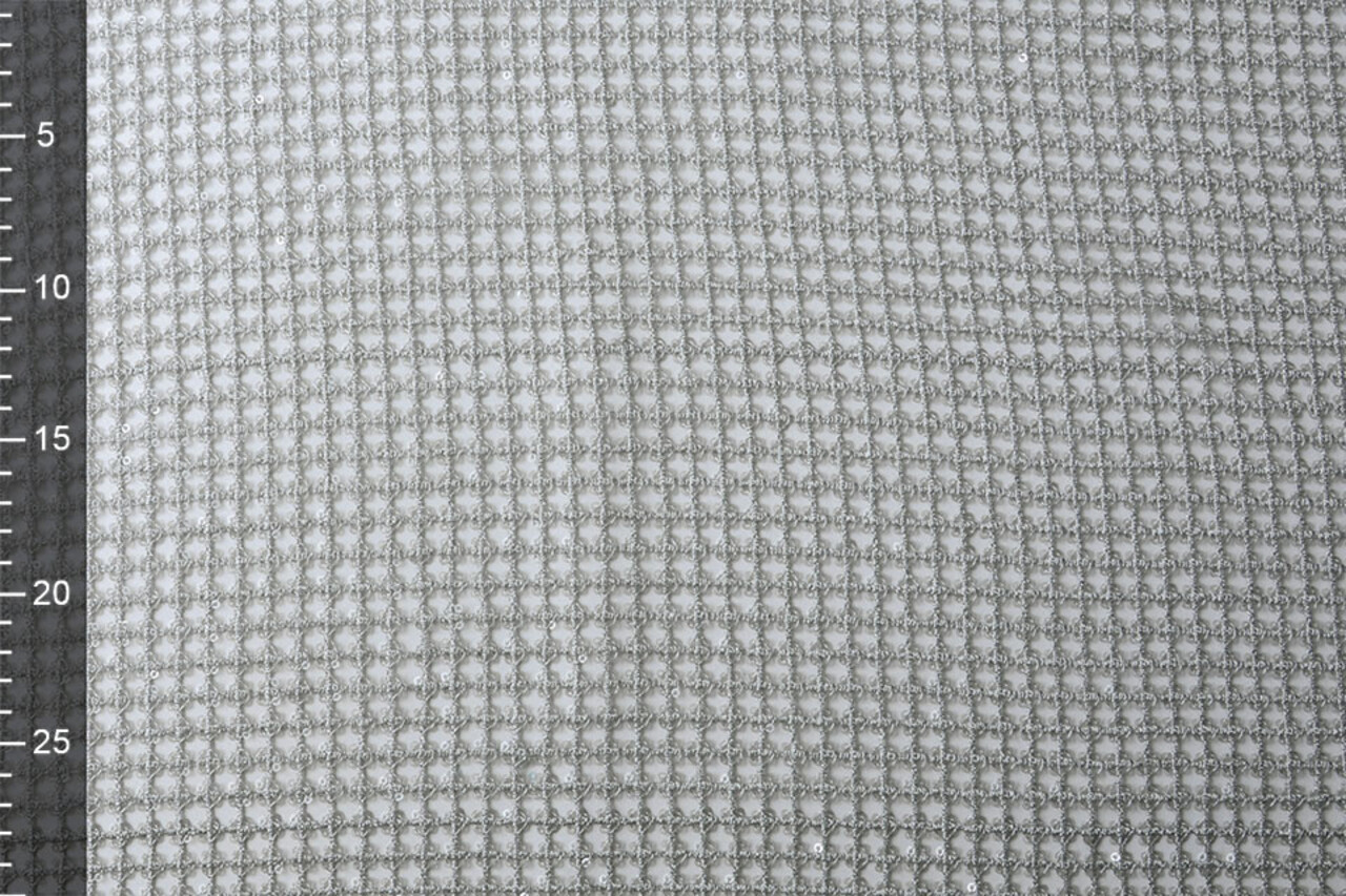 Crochet Lace Sequins Leonie Silver