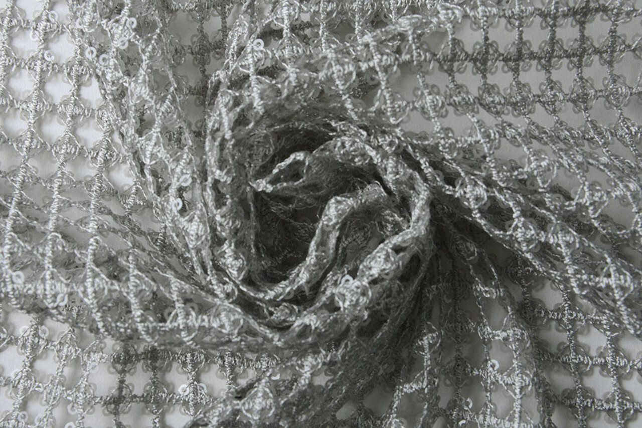 Crocheté Dentelle Paillettes Leonie Argent Crocheté Dentelle Paillettes Leonie Argent