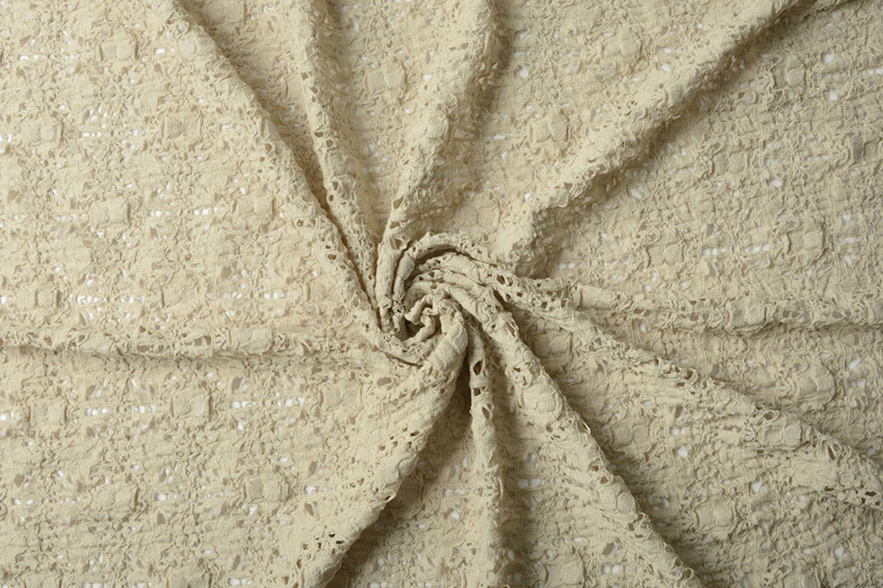 Jersey Gestrickt Beige