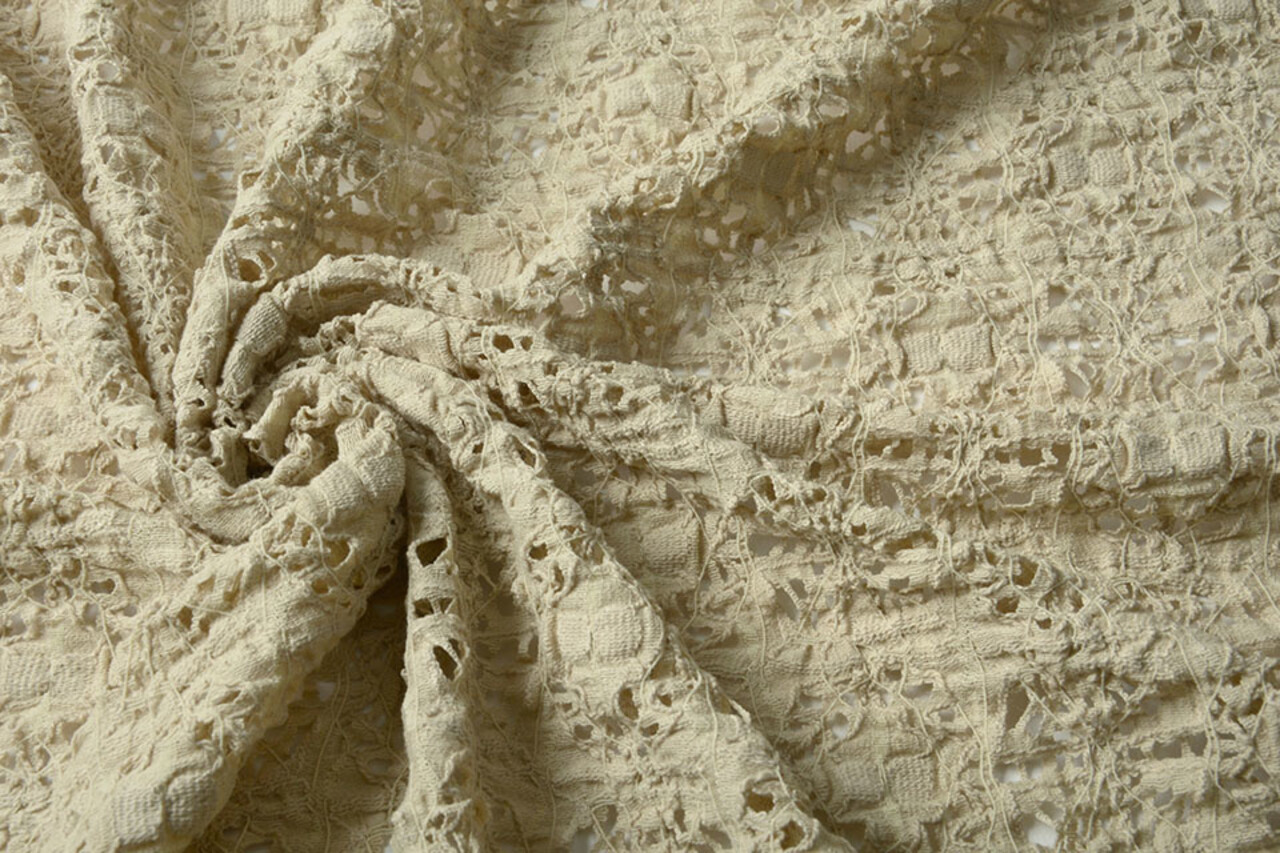 Jersey Gestrickt Beige