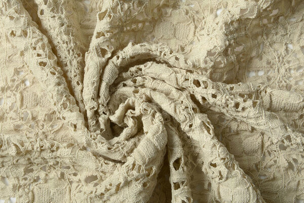 Jersey Gestrickt Beige