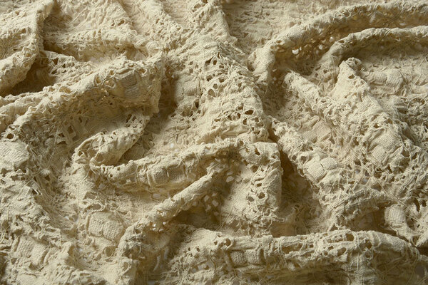 Jersey Gestrickt Beige