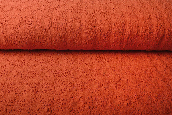 Jersey Gestrickt Dunkelorange