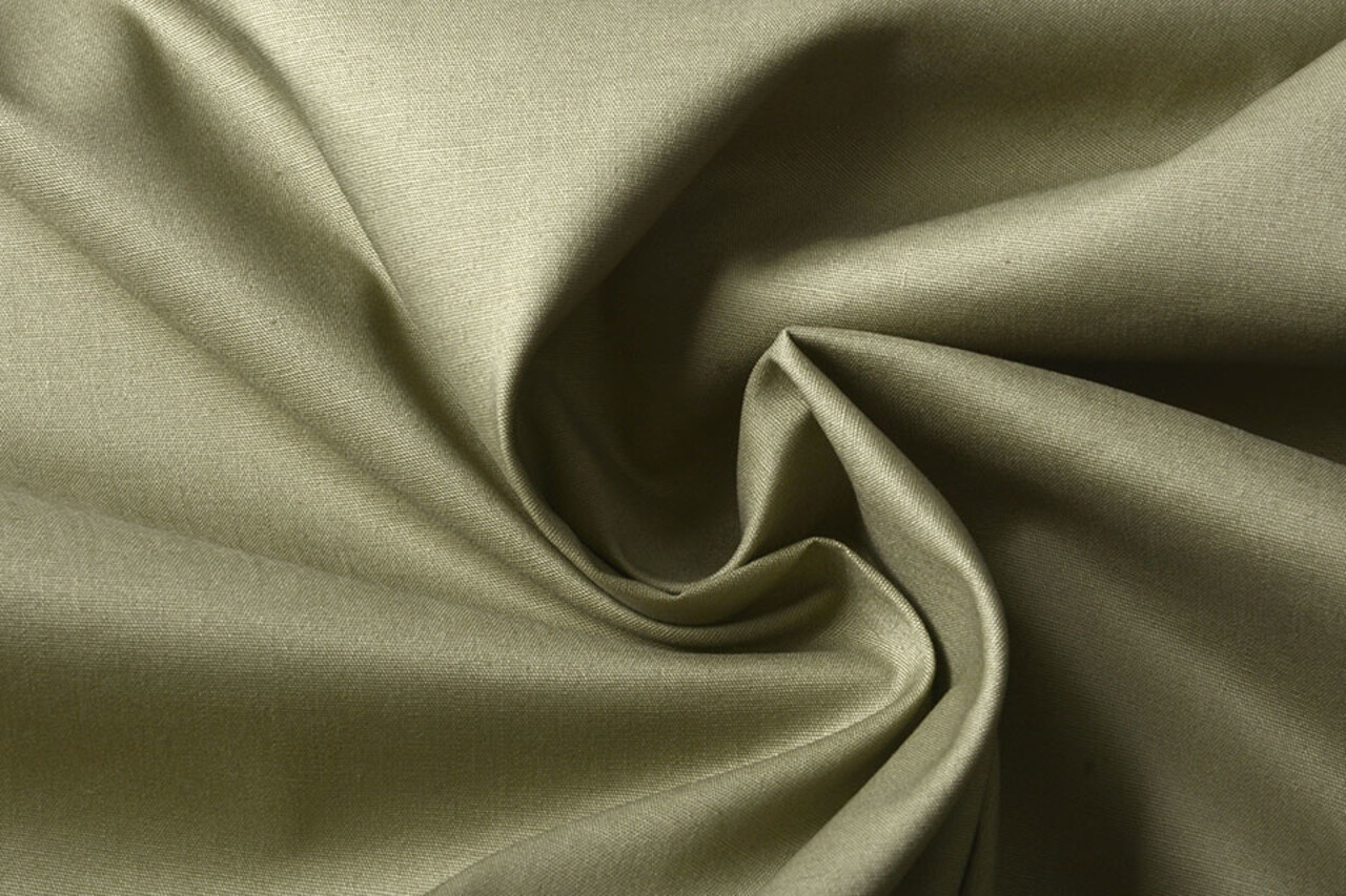 Stretch Popeline Vert Militaire
