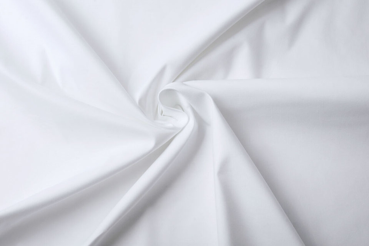 Stretch Poplin White Stretch Poplin White