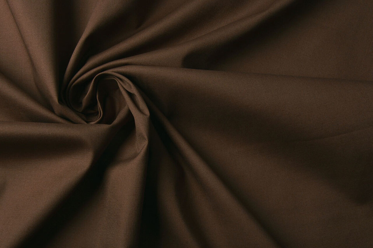 Stretch Poplin Brown