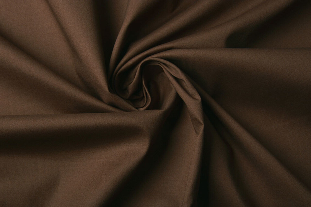 Stretch Poplin Brown