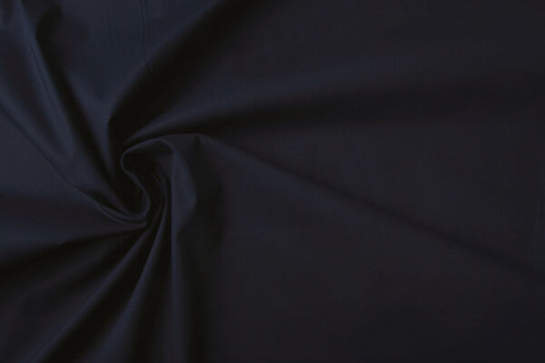 Stretch Poplin Marine Blauw
