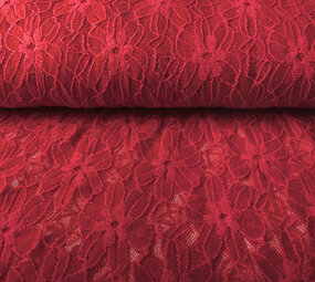 Encaje Flores Fenna Rojo Encaje Flores Fenna Rojo