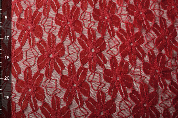 Encaje Flores Fenna Rojo Encaje Flores Fenna Rojo