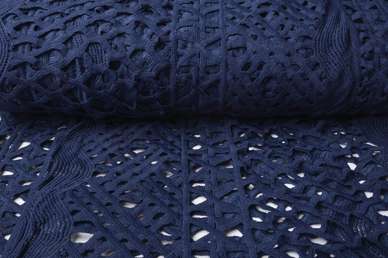 Kant Grof Marine Blauw Kant Grof Marine Blauw