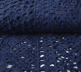 Dentelle Grossier Bleu Marine