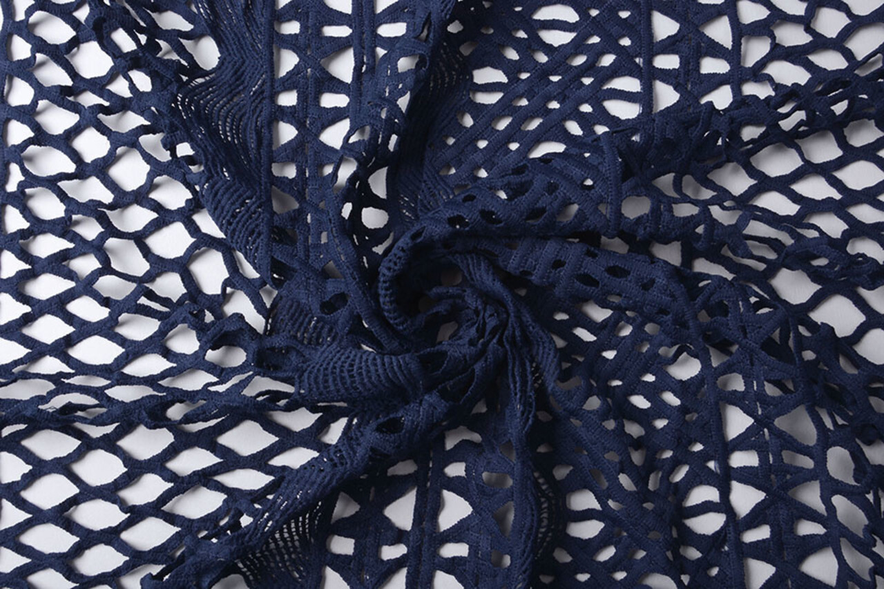 Kant Grof Marine Blauw Kant Grof Marine Blauw