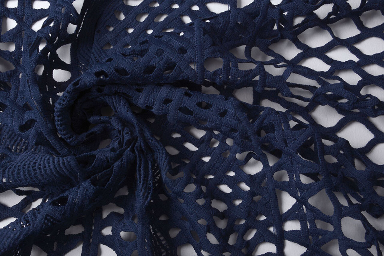 Kant Grof Marine Blauw Kant Grof Marine Blauw