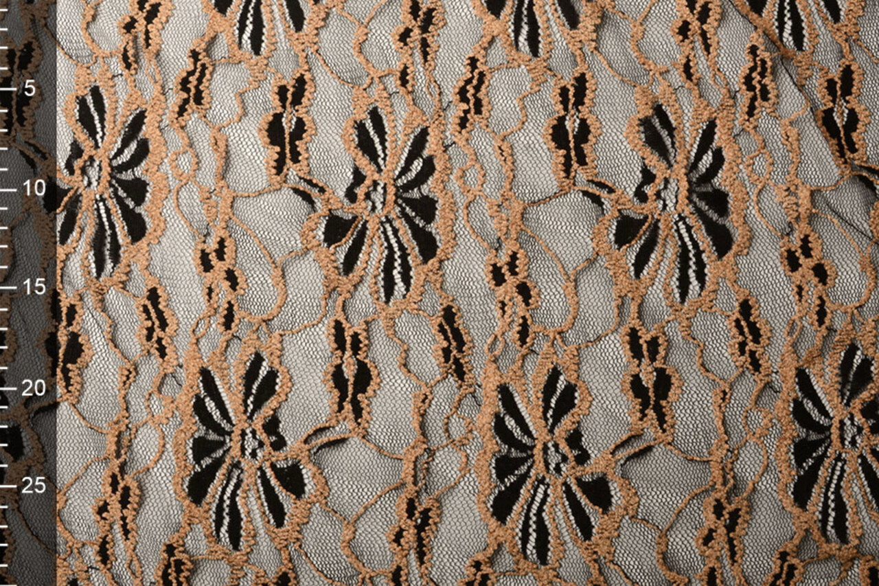 Spitze Blumen Amber Hell Orange Brique