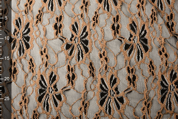 Spitze Blumen Amber Hell Orange Brique