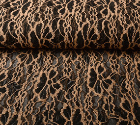 Dentelle Fleurs Amber Clair Orange Brique Dentelle Fleurs Amber Clair Orange Brique