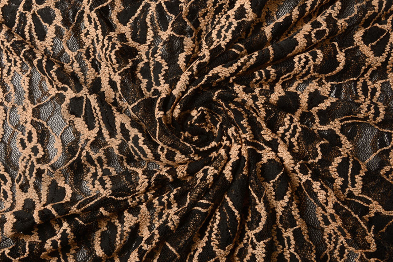 Pizzo Fiori Amber Chiaro Arancione Mattone Pizzo Fiori Amber Chiaro Arancione Mattone