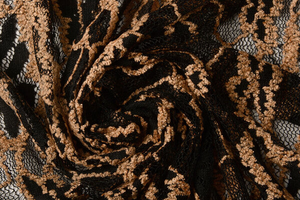 Pizzo Fiori Amber Chiaro Arancione Mattone Pizzo Fiori Amber Chiaro Arancione Mattone