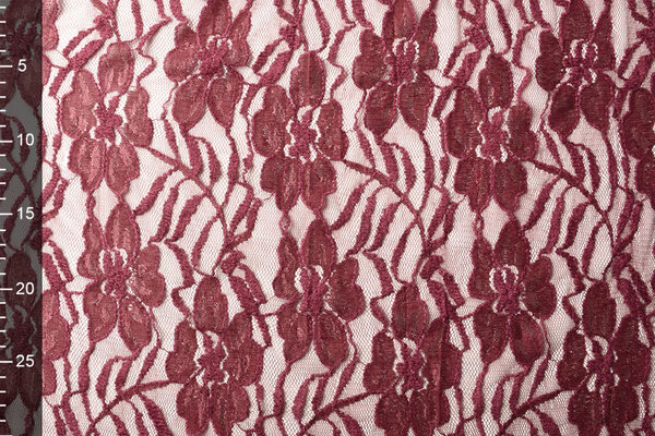 Kant Bloemen Suze Bordeaux Kant Bloemen Suze Bordeaux