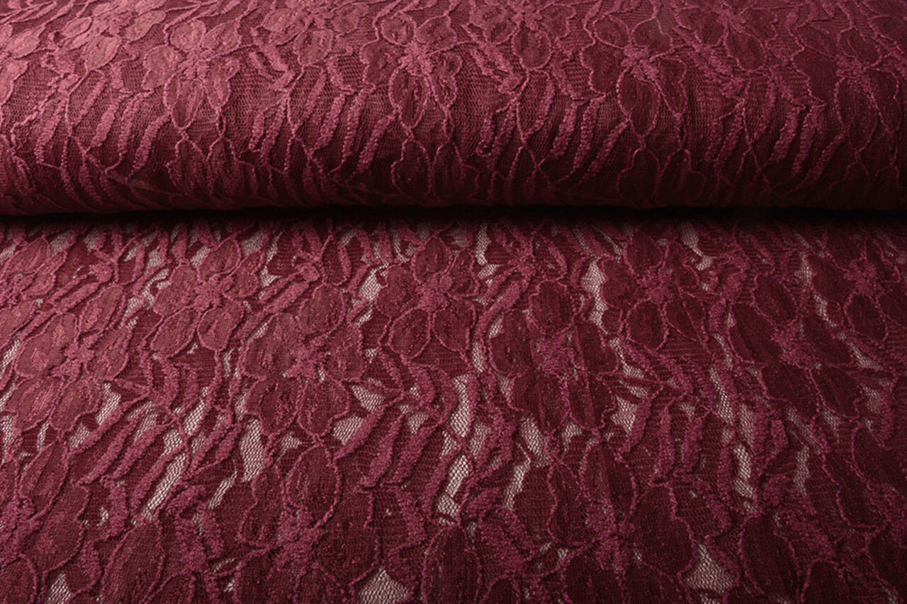 Spitze Blumen Suze Bordeaux