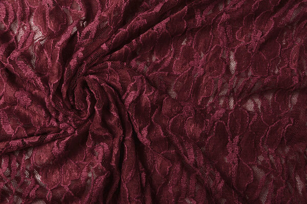 Kant Bloemen Suze Bordeaux Kant Bloemen Suze Bordeaux