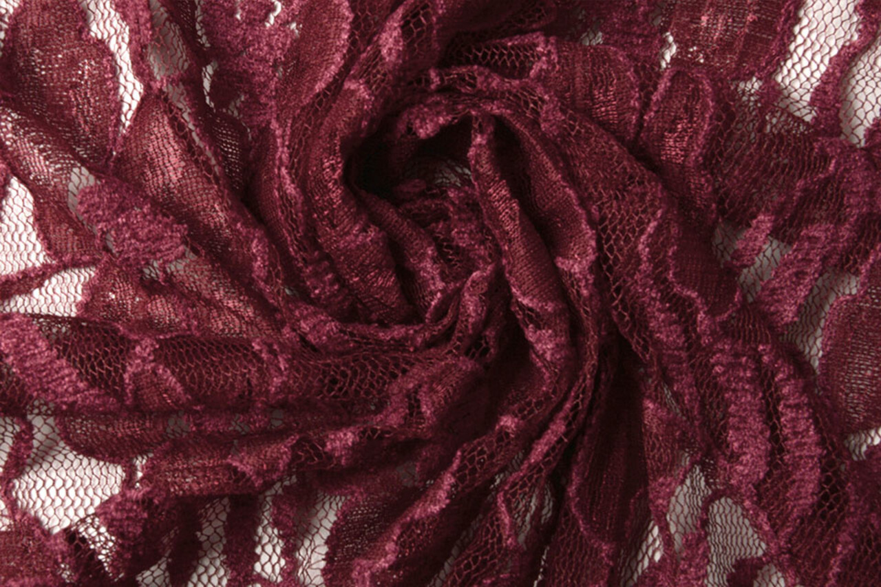 Spitze Blumen Suze Bordeaux