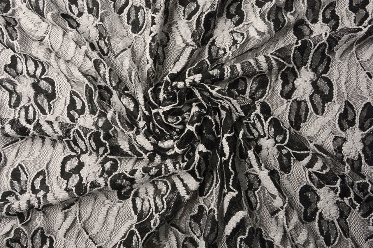 Kant Bloemen Suze Zwart Silver