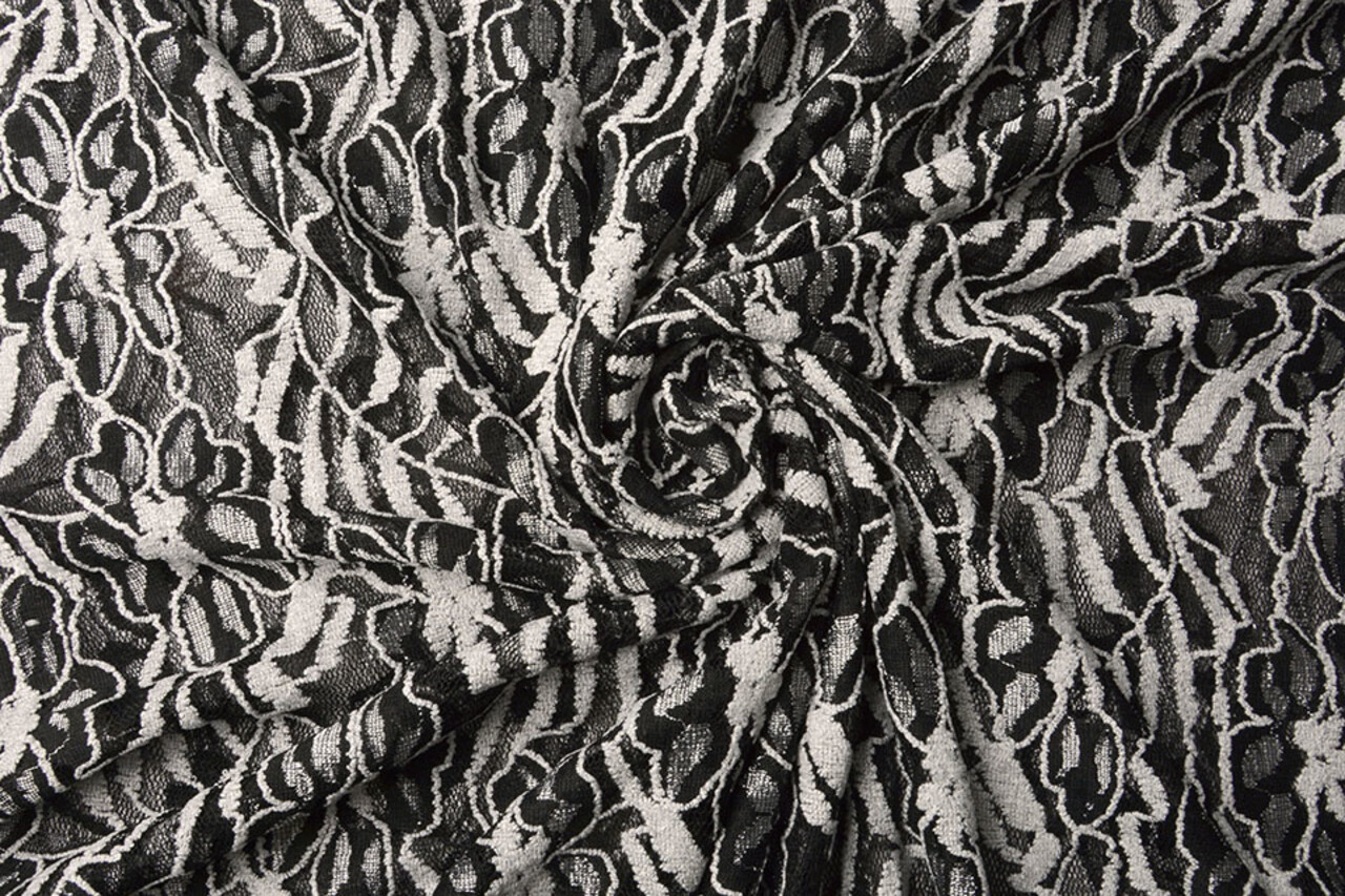 Kant Bloemen Suze Zwart Silver